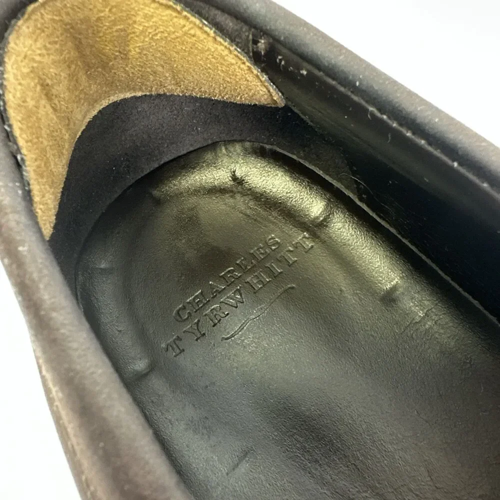 Charles Tyrwhitt Leather Loafer Driving Moc Toe‎ Dark Brown Slip On Mens Size 11